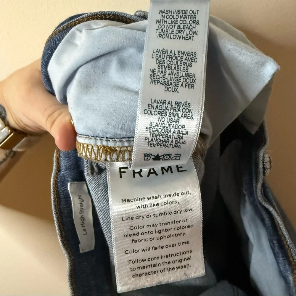 FRAME DENIM Le High Straight Jeans in Bestia Wash - Picture 11 of 11
